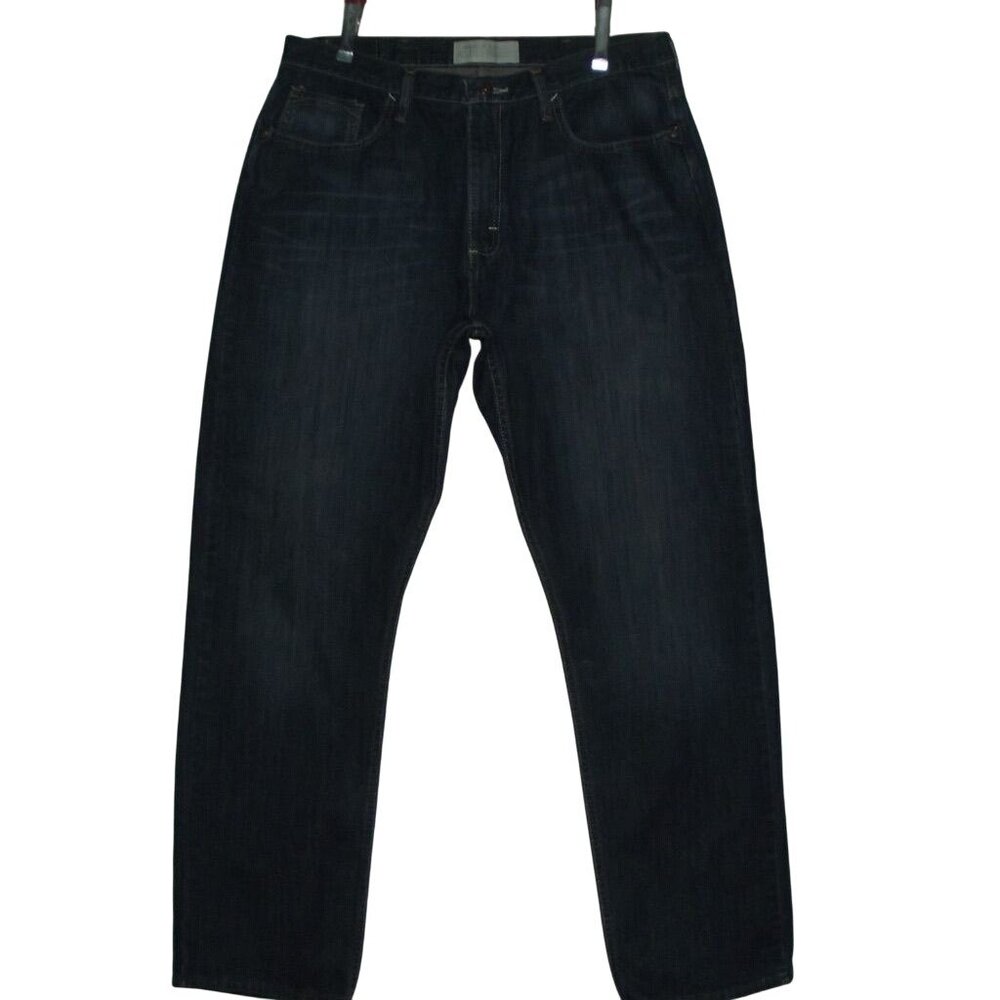 Wrangler Jeans Mens 36 x 32 33 Relaxed Fit Straight Leg 99CDWID dark blue